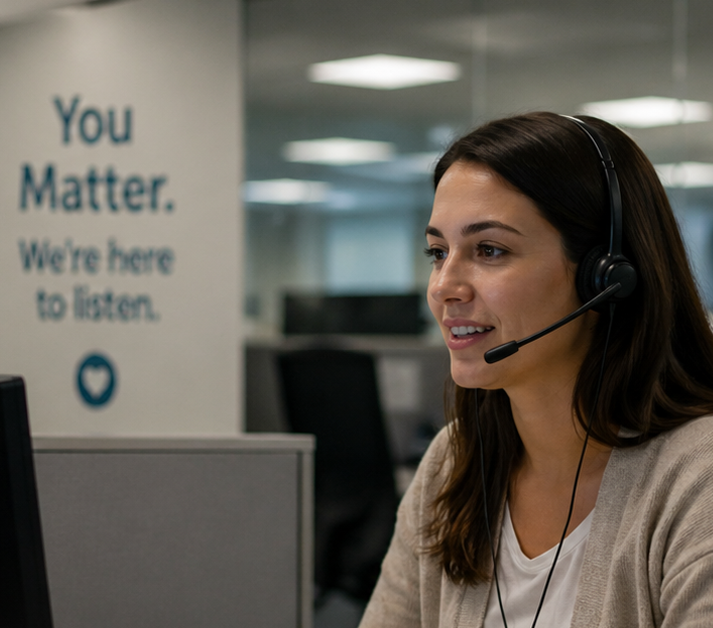  988 Lifeline - A suicide and crisis support line 